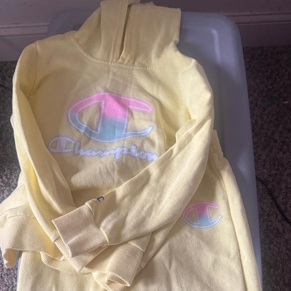 Champion Pastel Logo Yellow Hoodie - Picture 4 of 4